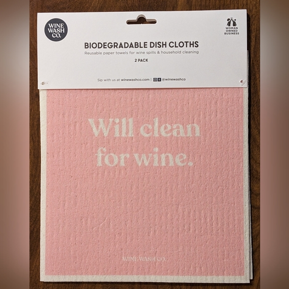 2 Pack Biodegradable Dish Cloths - Picture 2 of 9